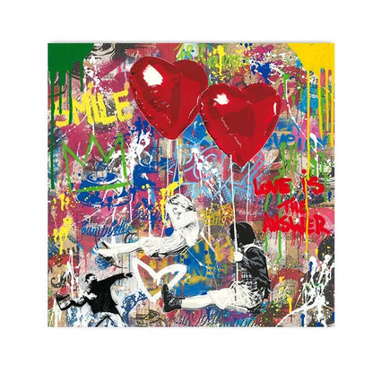 Bansky Dream Big Dreams Graffiti Canvas Painting