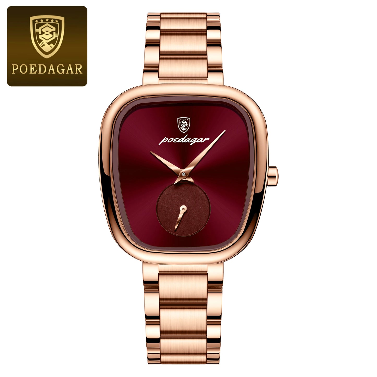 POEDAGAR Waterproof Stainless Steel Ladies Watch