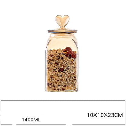 Amber Glass Sealed Jar