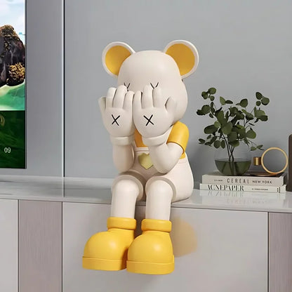 Banksy Violent Bear Sitting Posture Large Floor-standing