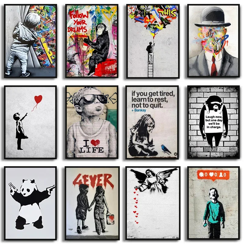 Classic Retro Wall Art Banksy