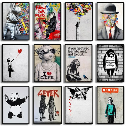 Classic Retro Wall Art Banksy