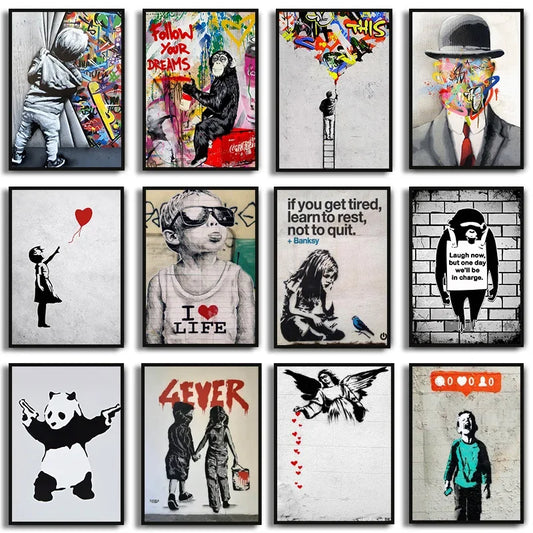 Classic Retro Wall Art Banksy