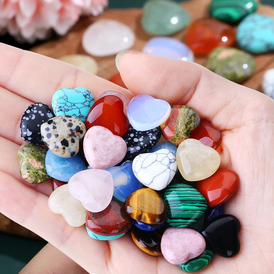 7 Pcs Mini Crystal Heart Stone