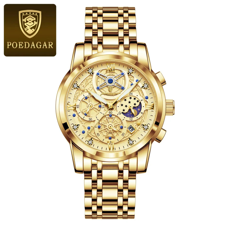 POEDAGAR Men's Reloj Watch Waterproof Luminous