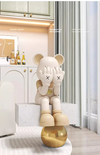 Banksy Violent Bear Sitting Posture Large Floor-standing