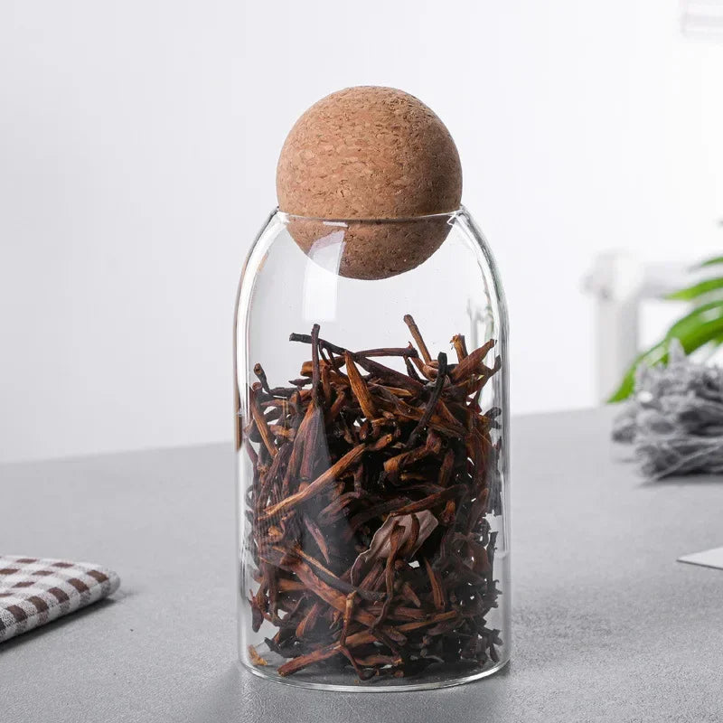 Glass Cork Stopper jar
