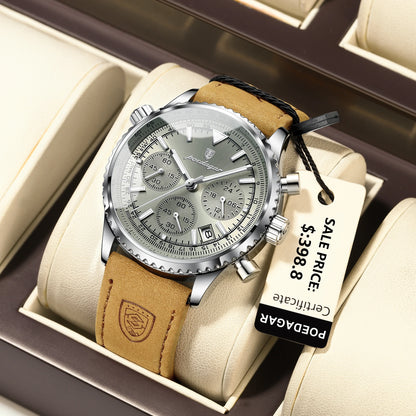 POEDAGAR Luxury Men's Waterproof Quartz