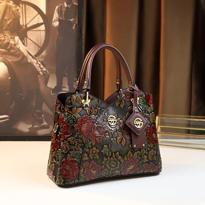 Vintage Flower Pattern Handbag