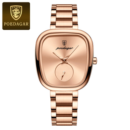 POEDAGAR Waterproof Stainless Steel Ladies Watch