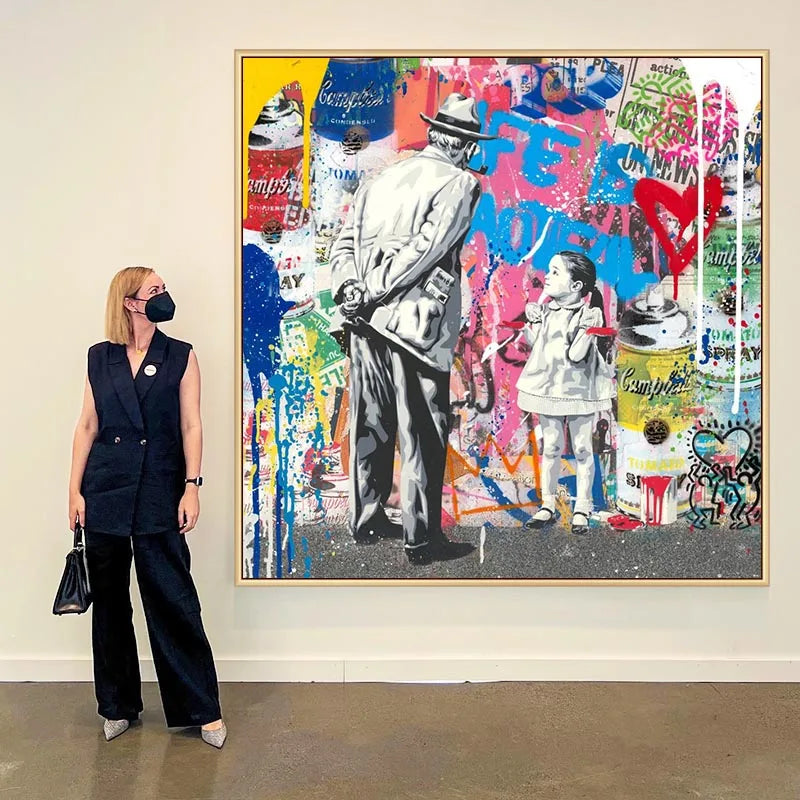 Bansky Dream Big Dreams Graffiti Canvas Painting